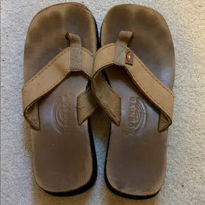 Platform rainbow flip flops